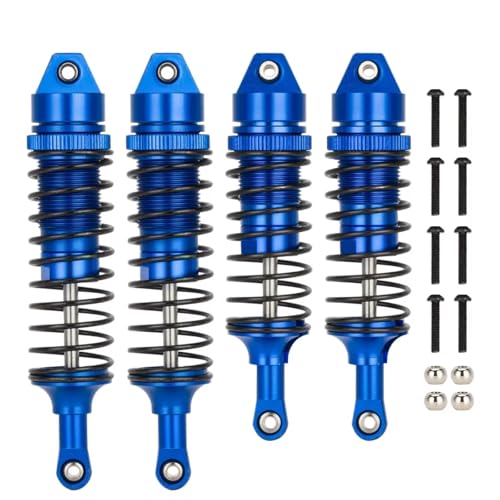 Kompatibel Mit Traxxas Für Slash Für Rustler Für Stampede Für Hoss 1/10 RC-Autoteile, Aluminiumlegierung, Stoßdämpfer Vorne Und Hinten RC Stoßdämpfer(Blue A) von hjuink