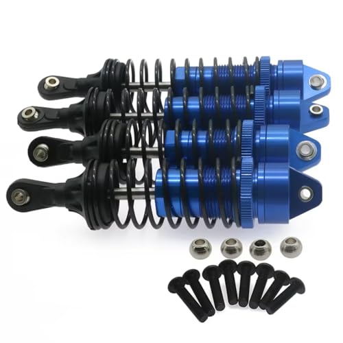 Kompatibel Mit Traxxas Für Slash Für Stampede 1/10 RC-Auto-Upgrade-Teil 4 Stück Aluminium-Stoßdämpfer Vorne Und Hinten RC Stoßdämpfer(Navy Blue) von hjuink