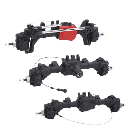 Kompatibel Mit Traxxas Für TRX-4 6WD 1/10 RC Crawler Upgrades Teile Vorne Mitte Hinten Portal Komplettachsen T-Lock Differential RC Vorder Hinterachse(1set) von hjuink