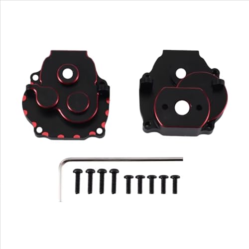 Kompatibel Mit Traxxas Für TRX-4M 1/18 RC Crawler Car Upgrade-Teile Modifikation Ersatz Metallgetriebe Getriebegehäuse Zubehör Teile RC Autos(Red Black) von hjuink