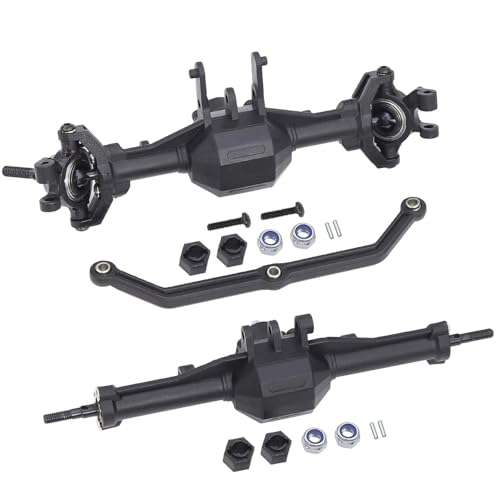 Kompatibel Mit Traxxas Für Trx-4m 1/18 RC Crawler Cars, Upgrade-Teile, Modifikation, Ersatzteil, Vorder- Und Hinterachse, Komplette Servohalterung RC Vorder Hinterachse(1set) von hjuink