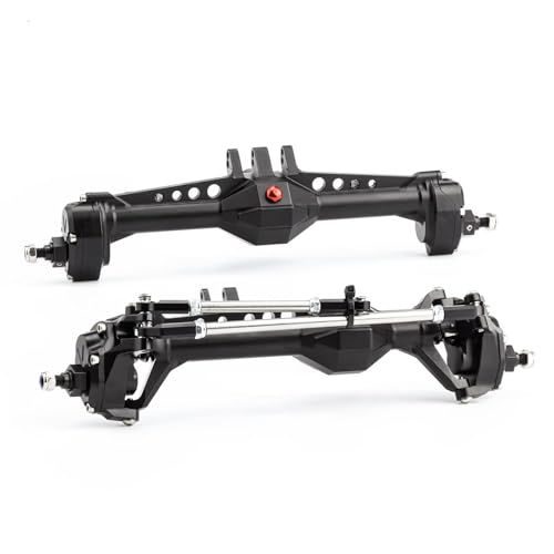 Kompatibel Mit Vanquish VS4-10 1/10 RC Crawler Cars Upgrade-Teile Modifikation Ersatz Aluminiumlegierung CNC Vordere Hintere Portalachse RC Vorder Hinterachse(Black) von hjuink