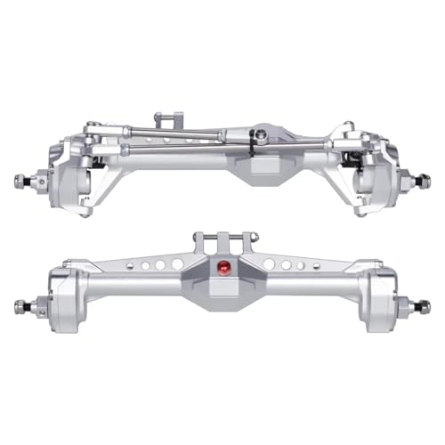 Kompatibel Mit Vanquish VS4-10 1/10 RC Crawler Cars Upgrade-Teile Modifikation Ersatz Aluminiumlegierung CNC Vordere Hintere Portalachse RC Vorder Hinterachse(Silver) von hjuink