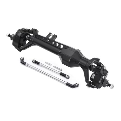 Kompatibel Mit Vanquish VS4-10 Für Phoenix F10 Für LCG 1/10 RC Für Chassis Crawler Autoteile Vorne Hinten Portalachse Komplettset DIY RC Vorder Hinterachse(Black,Front) von hjuink