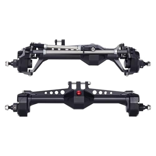 Kompatibel Mit Vanquish VS4-10 Für Phoenix F10 Für LCG 1/10 RC Für Chassis Crawler Cars Teile Aluminiumlegierung Vorne Hinten Portalachse RC Vorder Hinterachse(Black,1set) von hjuink