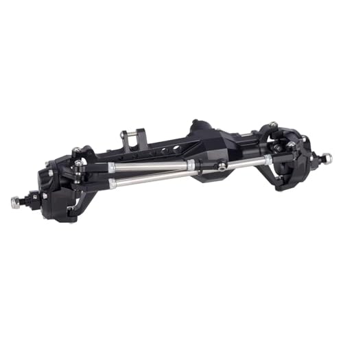 Kompatibel Mit Vanquish VS4-10 Für Phoenix F10 Für LCG 1/10 RC Für Chassis Crawler Cars Teile Aluminiumlegierung Vorne Hinten Portalachse RC Vorder Hinterachse(Black,Front) von hjuink