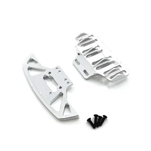 Kompatibel Mit WLtoys 284010 284131 K989 K979 K969 P929 P939 1/28 RC-Auto-Upgrade-Teile Zubehör Metall Vorne Hinten Stoßstange Zubehör Teile RC Autos(Silver) von hjuink