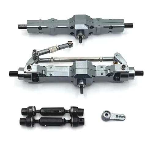 Kompatibel Mit WPL 1/10 C74 C14 C24 C34 C54 B14 B24 1/16 RC-Auto-Upgrade-Teile, Metall-Vorder- Und Hinterachse, Antriebswelle, Servoarm-Set RC Vorder Hinterachse(Gray) von hjuink