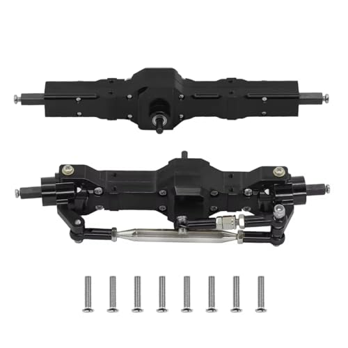 Kompatibel Mit WPL 1/10 C74 C14 C24 C34 C54 B14 B24 Für Feiyu Für JJRC 1/16 RC-Auto-Upgrade-Teile Aus Metall, Vorder- Und Hinterachse RC Vorder Hinterachse(Black) von hjuink