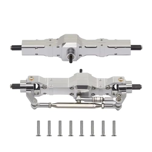 Kompatibel Mit WPL 1/10 C74 C14 C24 C34 C54 B14 B24 Für Feiyu Für JJRC 1/16 RC-Auto-Upgrade-Teile Aus Metall, Vorder- Und Hinterachse RC Vorder Hinterachse(Silver) von hjuink