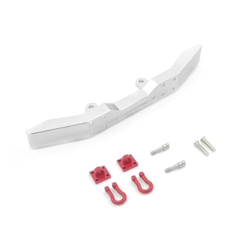 Kompatibel Mit WPL B14 B36 Q60 Q61 1/16 RC-Auto-LKW-Upgrade-Teile Zubehör Metall-Frontstoßstange Mit Abschlepphaken RC-Stoßstange(Silver) von hjuink