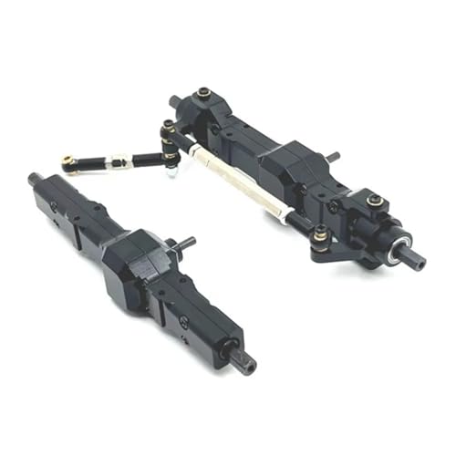 Kompatibel Mit WPL C14 C24 B14 B24 B16 B36 1/16 Fernbedienungsauto-Upgrades, Teile, Zubehör, Aluminium, Vorder- Und Hinterachsen RC Vorder Hinterachse(Black) von hjuink