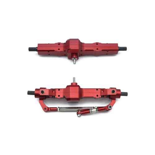Kompatibel Mit WPL C14 C24 B14 B24 B16 B36 1/16 RC Für Rock Truck Crawler Autoteile Metall Vorne Hinten Brücke Achse Getriebe RC Vorder Hinterachse(Red) von hjuink