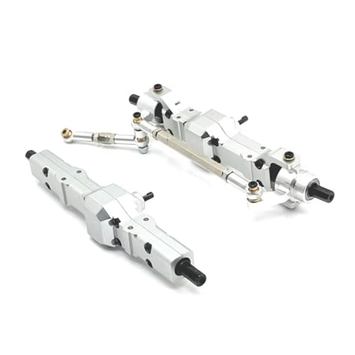 Kompatibel Mit WPL C14 C24 B14 B24 B16 B36 Für JJRC FY 1/16 Fernbedienungsauto-Upgrade-Teile Zubehör Metall Vorne Hinten Achsen RC Vorder Hinterachse(Silver) von hjuink