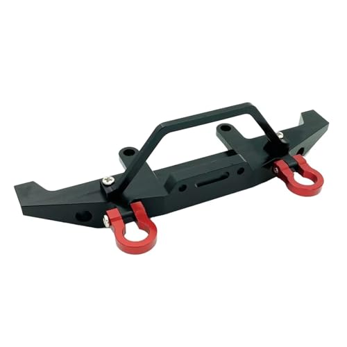 Kompatibel Mit WPL C14 C24 C24-1 C54 CB05S 1/16 RC-Auto, Aluminium-CNC-Frontstoßstange Mit Fester Winde, Upgrade-Teilezubehör RC Stoßstange(Black) von hjuink