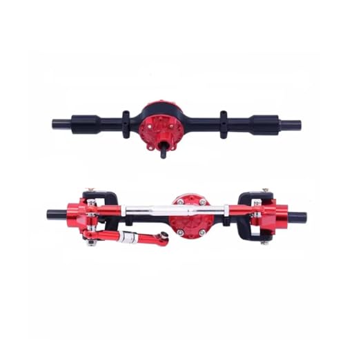 Kompatibel Mit WPL C14 C24 C34 C44 B14 B24 4WD 6WD 1/16 RC Truck Cars Upgrades Teile Metallgetriebe Vorne Hinten Brückenachse RC Vorder Hinterachse(Black,1set) von hjuink