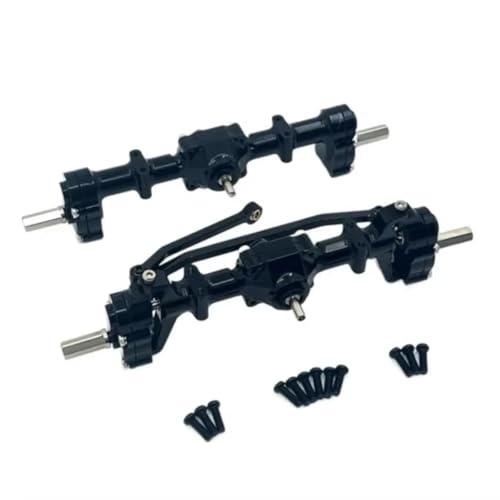 Kompatibel Mit WPL C14 C24 C34 C44 C54 C64 C74 B14 B24 1/16 RC-Auto-Upgrade-Teile Zubehör Metall Vorne Hinten Portalachse RC Vorder Hinterachse(Black) von hjuink