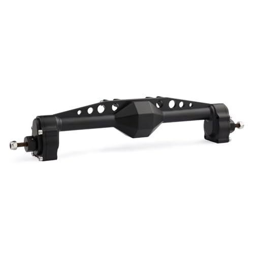 RC Teile Kompatibel Mit Axial Für Capra Für SCX10 III Für LCG RC-Autoteile, Bearbeitete Aluminium-Offset-Portalachse Mit BAT-Servohalterung(Black,Rear) von hjuink