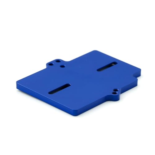 RC Teile Kompatibel Mit TRAXXAS Für Mini Für Maxx RC Monster Truck Autos Upgrade Teil Zubehör Aluminium ESC Montageplatte(Blue) von hjuink