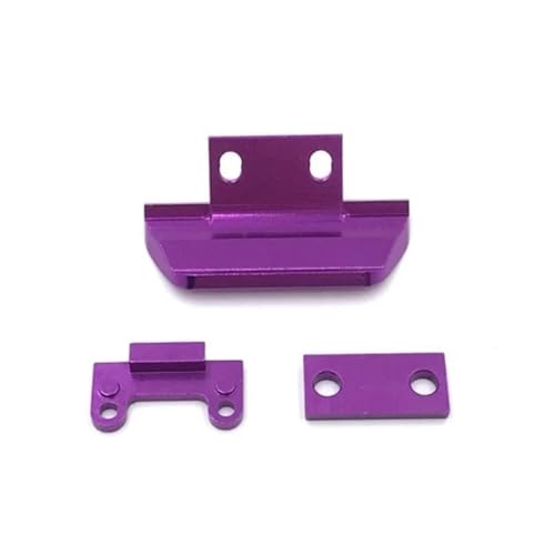 RC Teile Kompatibel Mit WLtoys 1/14 144001 1/12 124017 124019 RC-Auto-Upgrade, Modifizierte Teile, Zubehör, Metall-Frontstoßstange(Purple) von hjuink