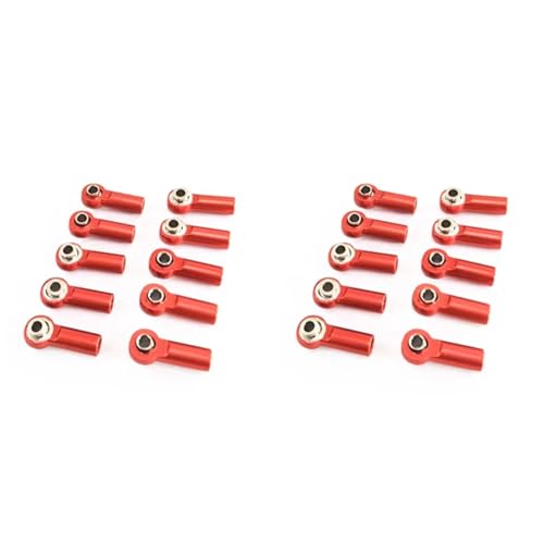 RC Teile Kompatibel Mit Wltoys A959 12428 144001 Für WPL C24 Für MN D90 Für MN99S RC-Autoteile, 20 Stück Metall M2.5 Link Spurstangenkopf-Kugelgelenk von hjuink