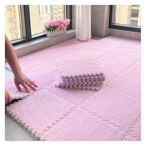 hnkhpkl Packung mit 20 Matten aus Schaumstoff zum Zusammenstecken – 30 x 30 cm, mehrfarbige Plüsch-Spielmatten für sensorisches Spielen, Schlafzimmer (#4) von hnkhpkl