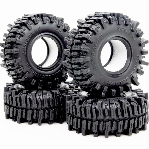 HOBBYSOUL 1.0 Crawler Tires 58 mm x 24 mm hohe Schlammschleuder, superweich, klebriger Reifen für RC 1/24 SCX24 1/18 TRX4M Upgrades von hobbysoul