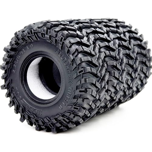 HOBBYSOUL 1.0 Reifen, 58 mm hoch, für jedes Gelände, superweich, klebriger Schlammreifen für RC Crawler 1/24 SCX24 1/18 TRX4M Upgrades von hobbysoul