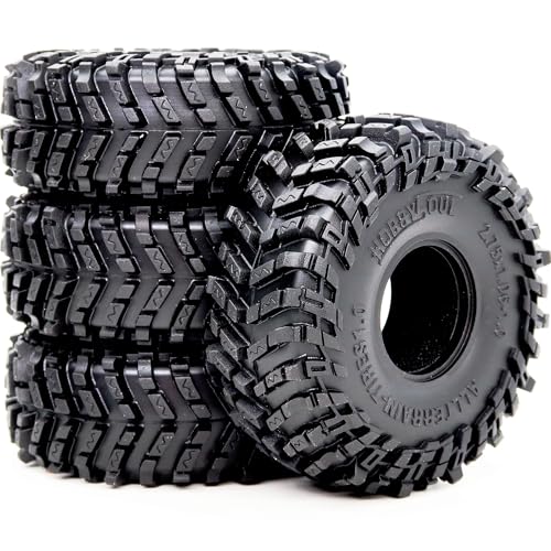 HOBBYSOUL 1.0 Reifen, 70 x 27 mm hoch, für jedes Gelände, superweich, klebriger Schlammreifen für RC Crawler 1/24 SCX24 1/18 TRX4M Upgrades von hobbysoul