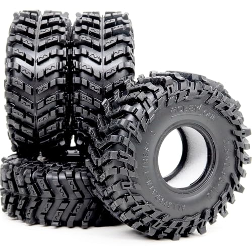 hobbysoul 1.0 Reifen 64mm hoch Super Soft Sticky 1.0 Crawler Reifen für RC 1/18 TRX4M 1/24 AX24 SCX24 FCX24 Upgrade von hobbysoul