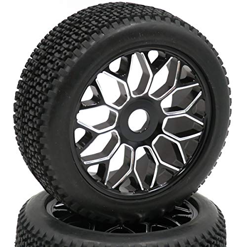 hobbysoul 2 Stück RC 1/8 Aluminium-Legierungsfelgen, Sechskant, 17 mm & 1/8 Buggy, Off-Road-Reifen hobbysoul 2 Stück RC 1/8 Aluminium-Legierungsfelgen, Sechskant, 17 mm & 1/8 Buggy, Off-Road-Reifen von hobbysoul