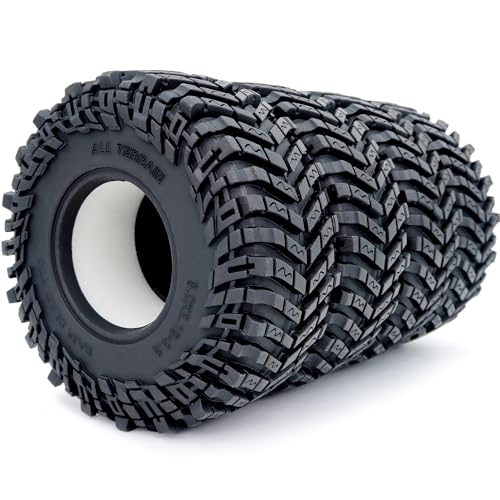 hobbysoul 4 Stück RC 2.2 Reifen Reifenhöhe 127mm/5,0 Zoll für Axial Wraith Axial Yeti 1/10 / Traxxas trx4 AMG 6x6 / Redcat Everest 10 oder andere 1/10 Mud Crawler Truck von hobbysoul