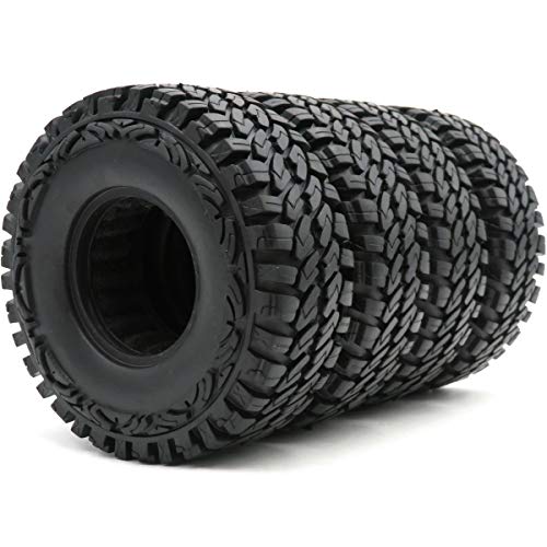 hobbysoul 4Stk RC 1.9 Rock Crawler Schlamm Reifen Mud Tire Höhe: ca. 115mm(4,5 Zoll) für 1.9 Beadlock Felgen von hobbysoul