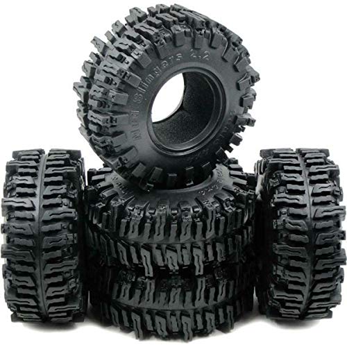 hobbysoul 5Stk RC 2.2" Mud slingers Reifen Sticky Rock Crawler Reifen Höhe 124mm & Schaum von hobbysoul