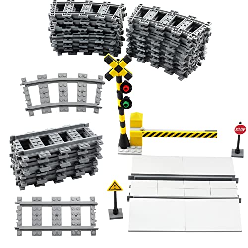 hocadon 40 x City Bausteine Schienen, Eisenbahn Erweiterungs Sets, City Schienen Zug für Bausteine Geschenke, Geschenk zu für Mädchen und Jungen hocadon 40 x City Bausteine Schienen, Eisenbahn Erweiterungs Sets, City Schienen Zug für Bausteine Geschenke, Geschenk zu für Mädchen und Jungen von hocadon