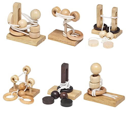 holzfuerkinder 6 Knobelspiele im Set, Holzpuzzle, Knobelspiel, Geduldspiele, Denkspiel holzfuerkinder 6 Knobelspiele im Set, Holzpuzzle, Knobelspiel, Geduldspiele, Denkspiel von holzfuerkinder