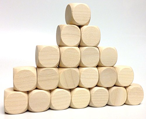 Blanko-Spielwürfel 30x30x30mm VE 20 Stück Blanko-Spielwürfel 30x30x30mm VE 20 Stück von holzwuerfel.com