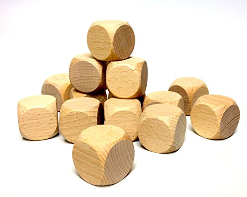 Blanko-Spielwürfel 40x40x40mm VE 10 Stück von holzwuerfel.com