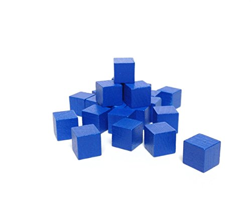 Holzwürfel 10x10x10mm VE 100 Stück blau lackiert von holzwuerfel.com