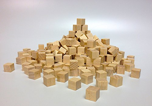 Würfel aus Holz 2x2x2cm VE 100 Stück 2.Wahl von holzwuerfel.com