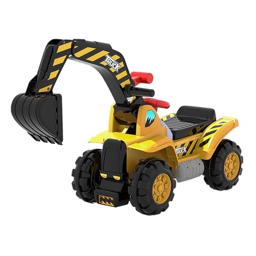 homewell Spielzeug Bulldozer Rutschauto für Kinder, Bagger für Kinder von 1 bis 4 Jahren, Lenkrad mit Hupe, Bagger zum Aufziehen ohne Pedale, Bagger mit Sitz (A) von homewell