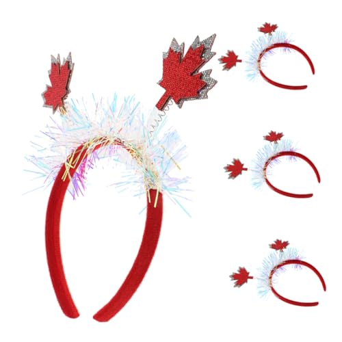hominjoy Ahornblatt-Stirnbänder für Thanksgiving, schillerndes Lametta-Haar-Accessoire, leicht, bequem, Herbst-Kostüm-Haarbänder für festliche Feiern, 4 Stück hominjoy Ahornblatt-Stirnbänder für Thanksgiving, schillerndes Lametta-Haar-Accessoire, leicht, bequem, Herbst-Kostüm-Haarbänder für festliche Feiern, 4 Stück von hominjoy