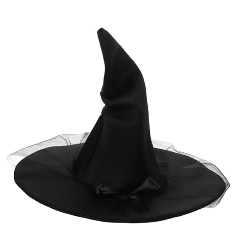 hominjoy Eleganter schwarzer Hexenhut für Halloween-Partys, leichtes Cosplay-Zubehör für Karneval, Make-up, Events hominjoy Eleganter schwarzer Hexenhut für Halloween-Partys, leichtes Cosplay-Zubehör für Karneval, Make-up, Events von hominjoy