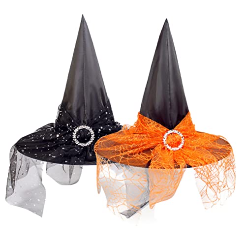 hominjoy Halloween-Hexenhüte, leicht, Cosplay-Zubehör für Partys, Events, Bühnenrequisiten, 2 Stück hominjoy Halloween-Hexenhüte, leicht, Cosplay-Zubehör für Partys, Events, Bühnenrequisiten, 2 Stück von hominjoy