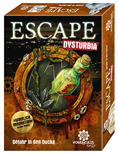 Escape Dysturbia: Gefahr in den Docks. Das Escape-Game mit Story für 1-8 Spieler*innen von homunculus verlag
