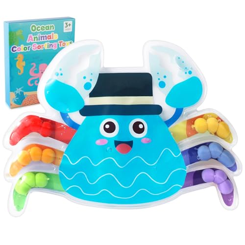 hopihy Color Sorting Sensorisches Spielzeug Fidget Toy zum Sortieren der Farben, Krabbe Form Anti Stress Spielzeug Montessori Spielzeug Baby Sortierspiel zum Zählen Sortieren Farben Lernen hopihy Color Sorting Sensorisches Spielzeug Fidget Toy zum Sortieren der Farben, Krabbe Form Anti Stress Spielzeug Montessori Spielzeug Baby Sortierspiel zum Zählen Sortieren Farben Lernen von hopihy