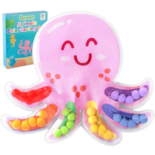 Color Sorting Sensorisches Spielzeug Fidget Toy zum Sortieren der Farben, Oktopus-Form Anti Stress Spielzeug Montessori Spielzeug Baby Sortierspiel zum Zählen Sortieren Farbsortierspielzeug Color Sorting Sensorisches Spielzeug Fidget Toy zum Sortieren der Farben, Oktopus-Form Anti Stress Spielzeug Montessori Spielzeug Baby Sortierspiel zum Zählen Sortieren Farbsortierspielzeug von hopihy