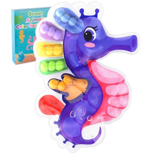 hopihy Color Sorting Sensorisches Spielzeug Fidget Toy zum Sortieren der Farben, Seepferdchen-Form Anti Stress Spielzeug Montessori Spielzeug Baby Sortierspiel zum Zählen Sortieren Farben Lernen hopihy Color Sorting Sensorisches Spielzeug Fidget Toy zum Sortieren der Farben, Seepferdchen-Form Anti Stress Spielzeug Montessori Spielzeug Baby Sortierspiel zum Zählen Sortieren Farben Lernen von hopihy