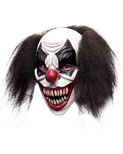 Horror-Shop Darky Halloween Clown Maske, White,black,red von horror-shop