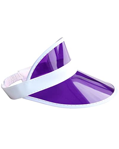 Horror-Shop 80er Jahre Bad Taste Schirmmütze lila als Sonnenvisier für Fasching von Horror-Shop